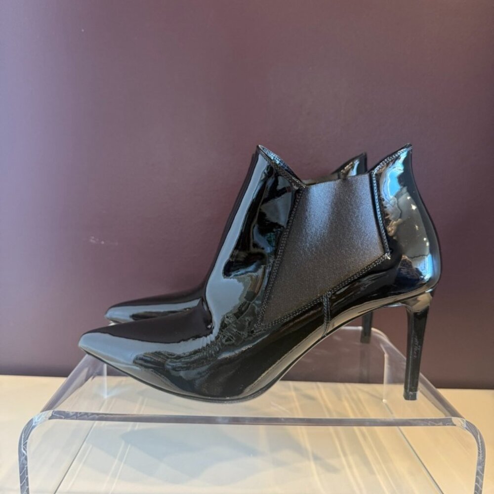 Saint Laurent Authentic Chelsea Black Patent Leather Boots - Size EU 39.5/ US 9